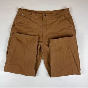 Carhartt Men's Flame Resistant Dungaree Fit Pants Size 42 x 30 HEMMED